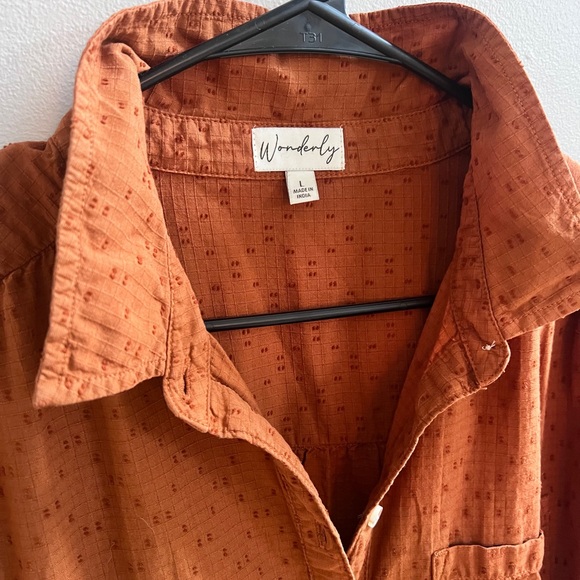 🤎 Wonderly Cotton Shirt Dress | Size L - Picture 4 of 7